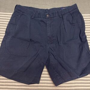 Ralph Lauren Dark Blue Classic Fit Pleated‎ 9” Shorts